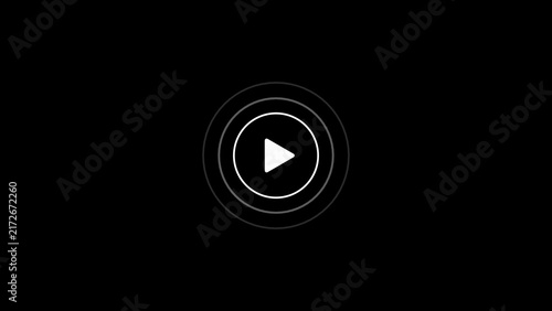 Foto A white play button represented by a triangle pointing right, is enclosed within