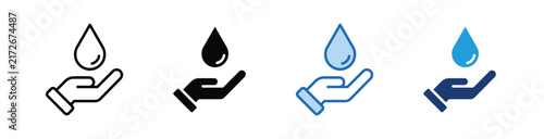 Save Water  Icon Collection With Multiple Styles