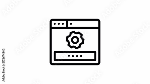 maintenance minimalist stroke animation