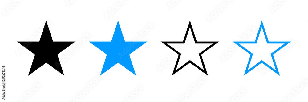 Naklejka premium Star icon logo design. rating sign and symbol. favourite star icon