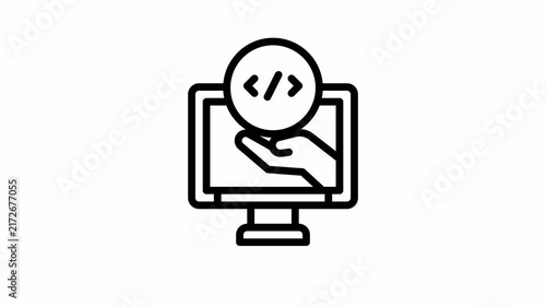 support minimalist stroke animation