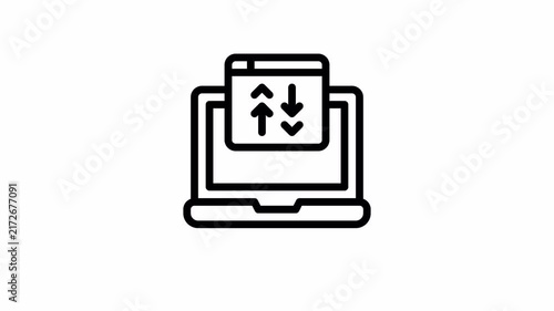 transaction minimalist stroke animation