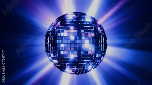 A seamless VJ video featuring a disco ball, retro neon glow, and colorful beams. Perfect for retro disco clubs, DJs, VJ backdrops, VFX, motion graphics, and stage intro visual effects. Retro-style scr