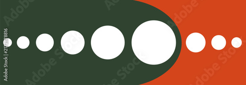 Abstract green orange banner, horizontal posters cover in modern minimal style for corporate identity, branding, presntation