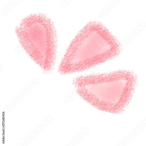 pink heart on white background isolated, pink heart on white