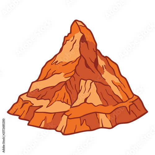Stylized Mountain Peak Illustration