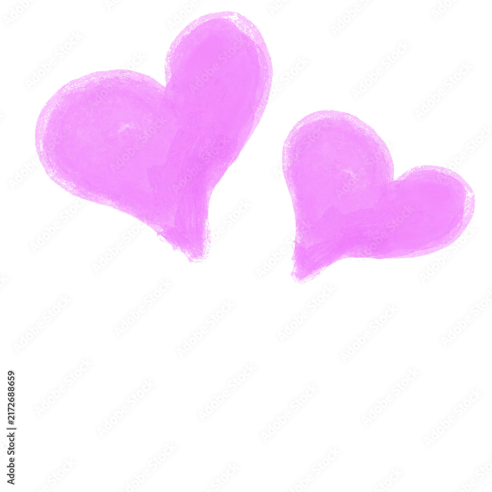 Fototapeta premium pink heart on white background