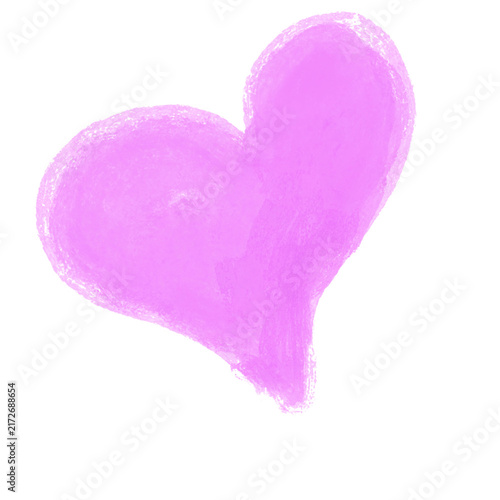 pink heart on white background