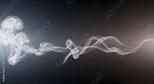 Ethereal Smoke Flowing Gracefully in a Dark Background with Soft Light and Elegant Movement
