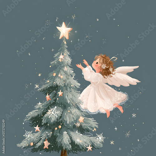 Charming Christmas background design for greeting cards, advertisements, posters, and seasonal promotions