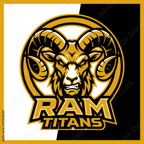 Ram Titans gaming esport logo illustration