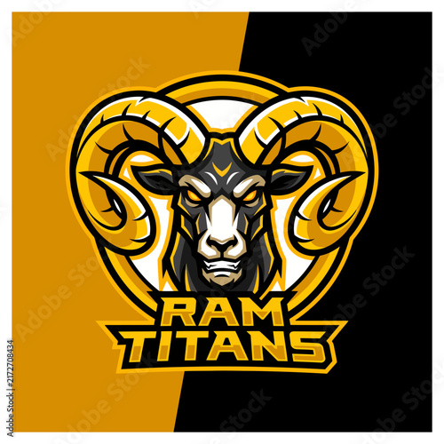 Ram Titans gaming esport logo illustration