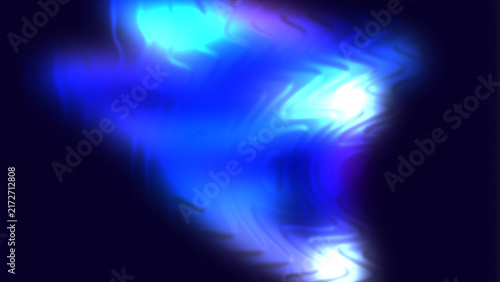 Blue Liquid Glass Wave with Distorted Ripples on Dark Background