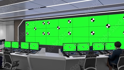 Smart virtual screen technology, large-format display, network-based cloud information monitoring.