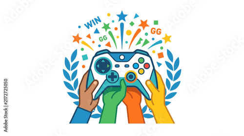 Video Game Controller Celebration