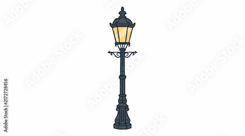 street lamp isolated on white