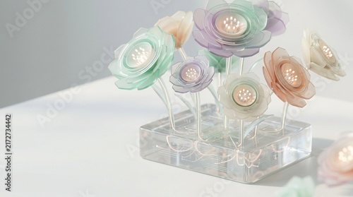 Colorful Candy Lollipops Display in Clear Acrylic Stand