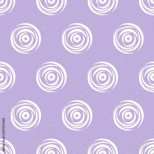 Star polka dot seamless geometric vector pattern