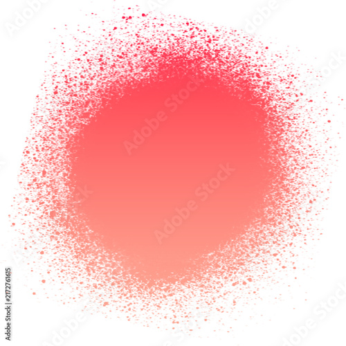 Red spray paint splash texture isolated