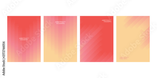 Abstract Modern Red Gradient Poster Template Collection Set, Vector modern covers with glowing geometric shapes, spiral forms, diagonal lines and blurred effects for flyer, brochure.