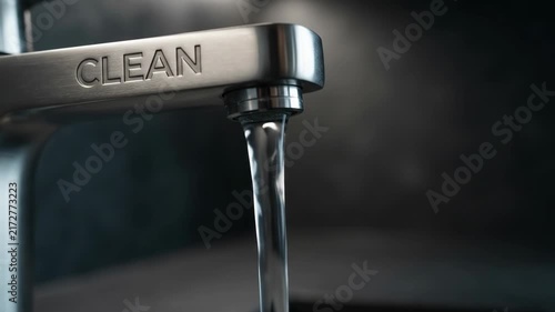 Clean Water Technologies Modern Metal Faucet, Tap Flow, Stream, Sustainable Hygiene, Resource Conservation, Home Interior Design, Dark Setting