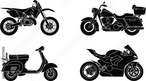 Fotografie Women workout cHeaVintage retro moped scooMotorcycle categories black silhouette