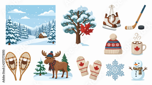 Winter Vector Illustration Pack for Seasonal Design and Holiday Themes