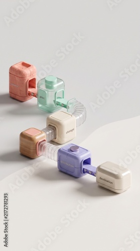 Colorful Baby Blocks for Learning and Play in Bright Setting