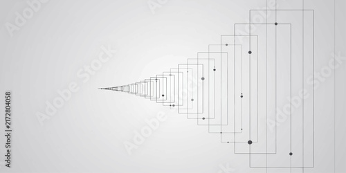 Abstract 3D Vector Geometric Line Background for Architecture Blueprint and Modern Business Technology Design Projects