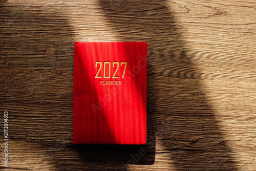 Red 2027 planner for new year goals planning