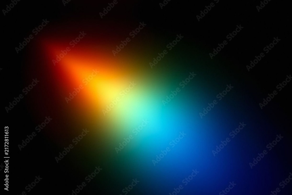 Fototapeta premium Soft rainbow gradient arcs across deep black background