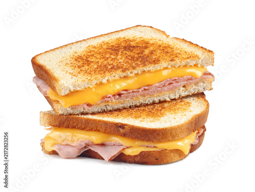 Konstfotografi Grilled Cheese Sandwich with Golden Brown Bread and Melted Cheese