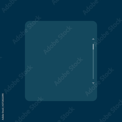 Obraz na plátne Minimalistic dark scrollbar design vector