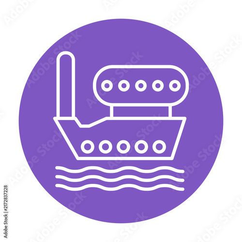 Naklejka Oil Tanker Vector Icon