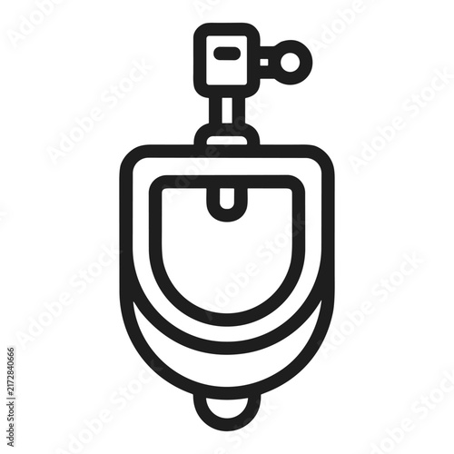 Urinal line icon vector illustration