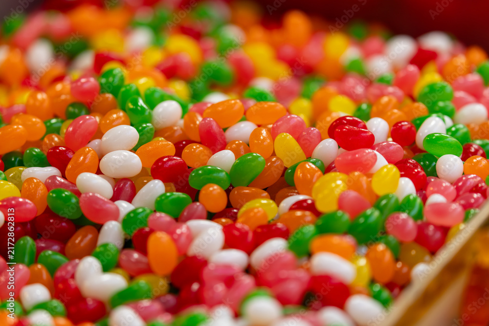 Obraz premium Colorful Candy Display at Dihua Street Market