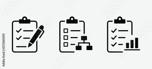 Project Management Checklist Icon Set