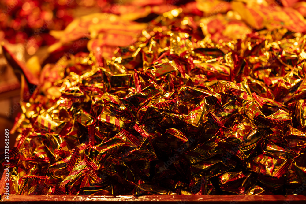 Obraz premium Colorful Candy Display at Dihua Street Market