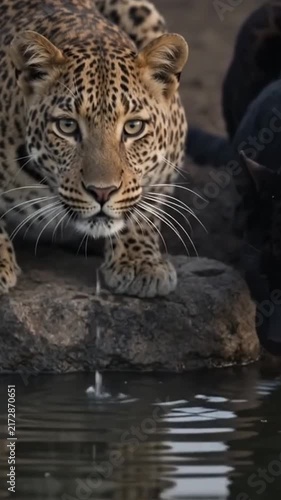 close up of leopard