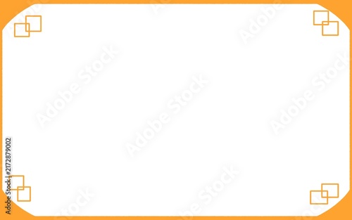 Quadro su tela orange text box for any text with paper clip