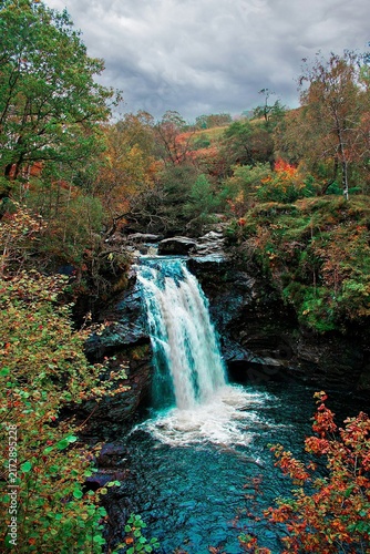 waterfall in autumn