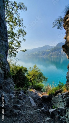 lake and mountains