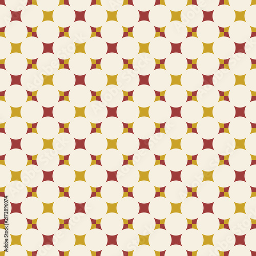 Cuadro en lienzo Fundo seamless pattern Japanese auspicious tile red gold background