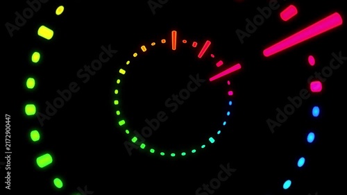 Colorful Neon Audio Spectrum Asset