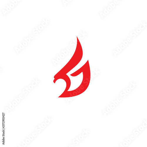 Letter G Eagle Logo Design. G Bird icon Vector Illustration