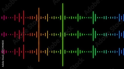 Colorful Neon Audio Spectrum Asset