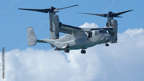 Military Tiltrotor Aircraft Flying Over Gold Coast Australia