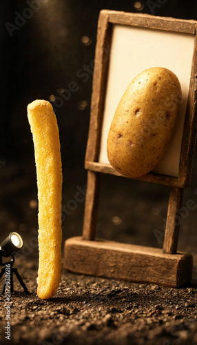 Obraz na płótnie Potato's Self-Portrait: A Culinary Art