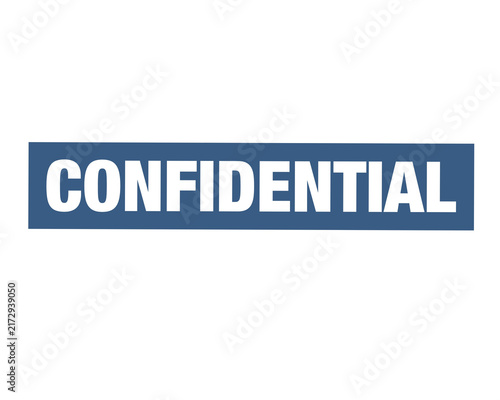 white background confidential text stamp.
