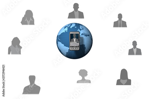 PNG. Trasparente. Connessione globale. Collegamenti rete internet connettono l'intero mondo.